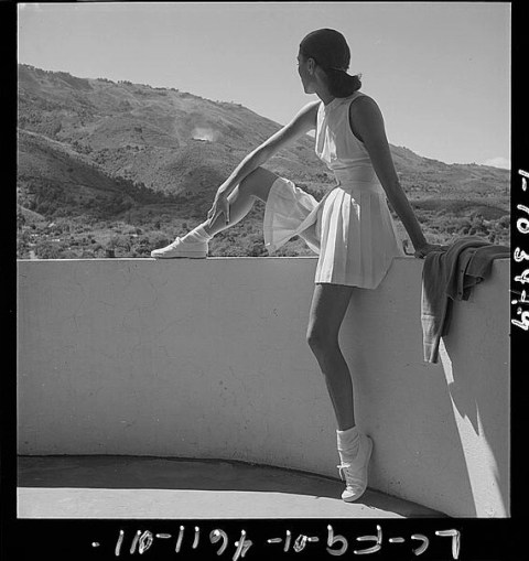 Courtesy The Library of Congress. Tennis Outfit, 1947 Toni Frissell