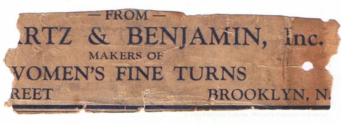 torn label -Schwartz &amp; Benjamin